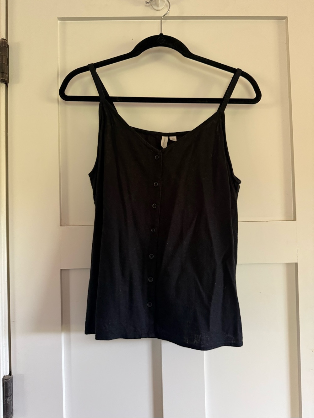 Treasure & Bond Black Button-Front Camisole